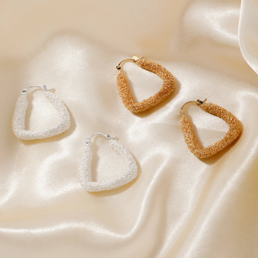 1 Pair Elegant Business Tropical Geometric Asymmetrical Copper K Gold Plated Earrings