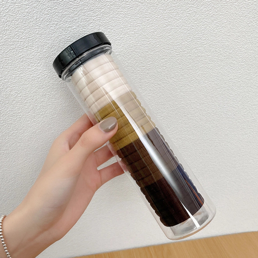 women's simple style multicolor nylon handmade hair tie