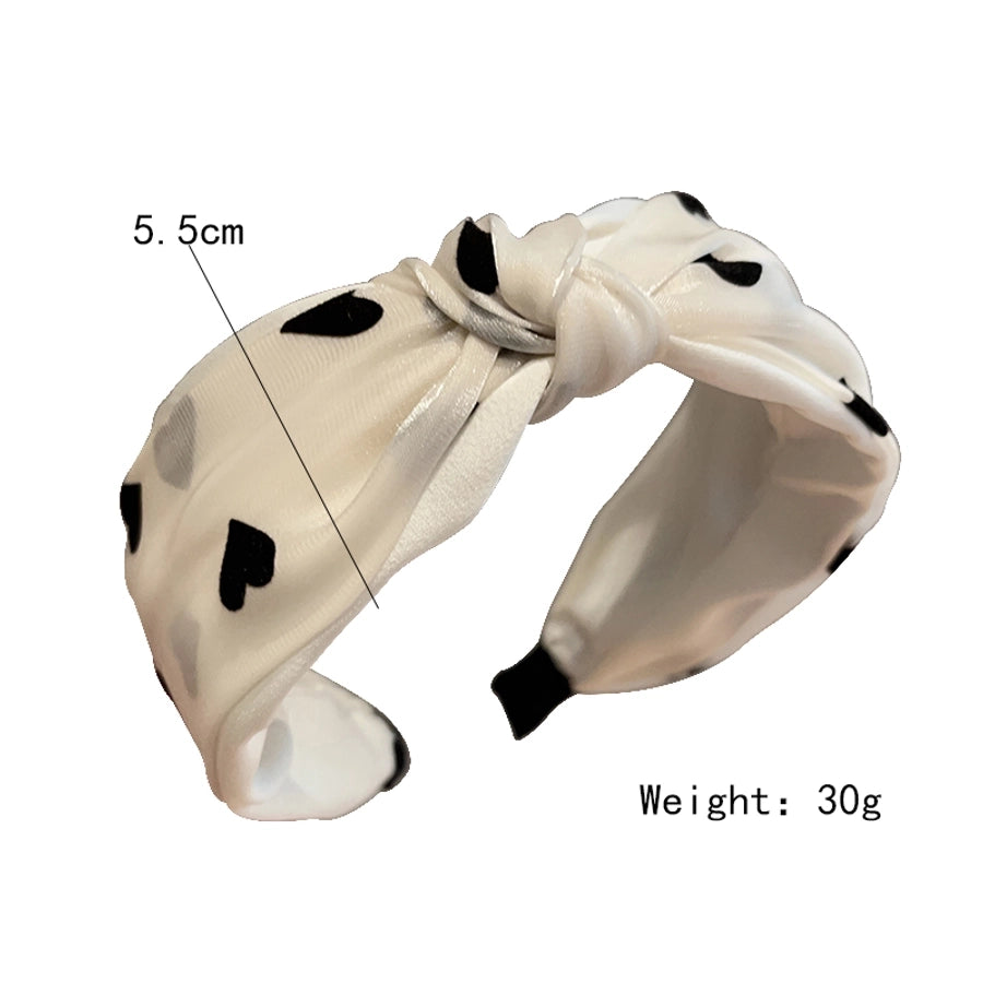 simple style heart shape gauze printing hair band