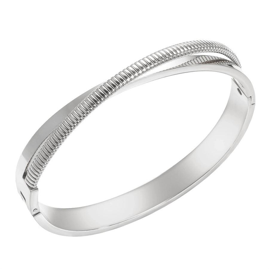 Simple Style Geometric 304 Stainless Steel Bangle In Bulk