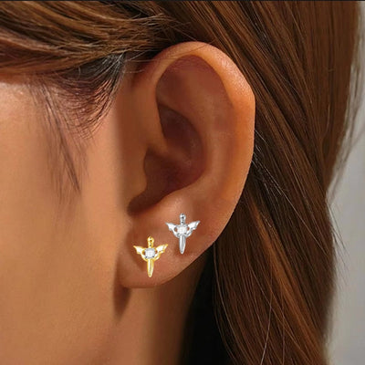 1 Piece Lip Rings Hip-Hop Rock Punk Spider Pure Titanium Titanium Alloy Zircon 14K Gold Plated White Gold Plated Lip Rings Ear Cartilage Rings & Studs