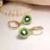 1 Pair Cute Fruit Strawberry Epoxy Copper Drop Earrings