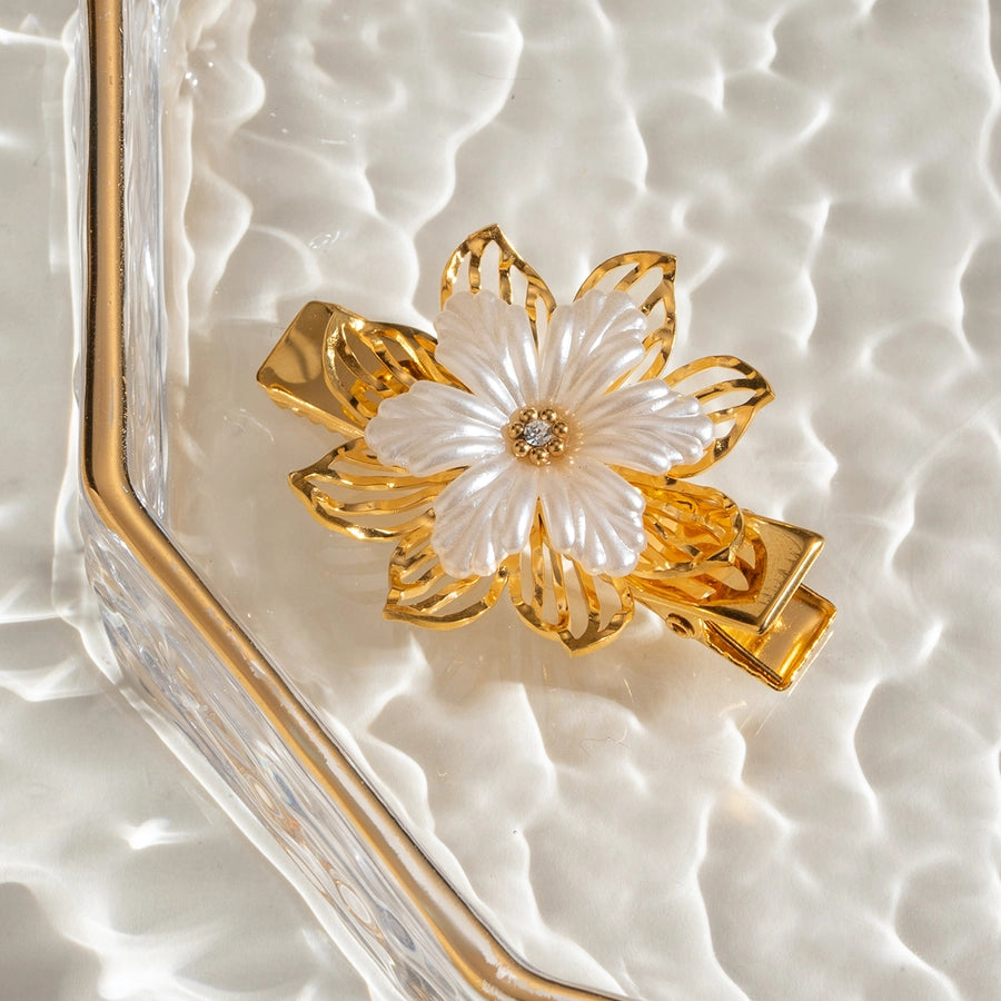 Women's Classic Style Flower 304 Stainless Steel Hair Clip