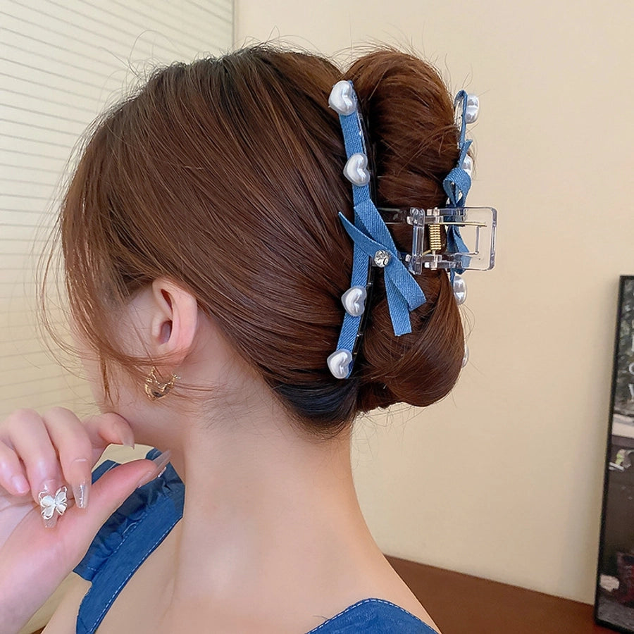 Women's Casual Simple Style Streetwear Bow Knot Arylic Hair Claws