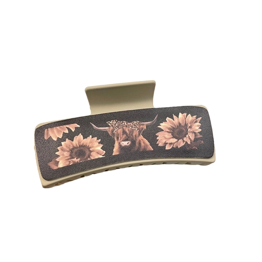 Women's Vintage Style Cattle Plastic Polishing Hair Claws