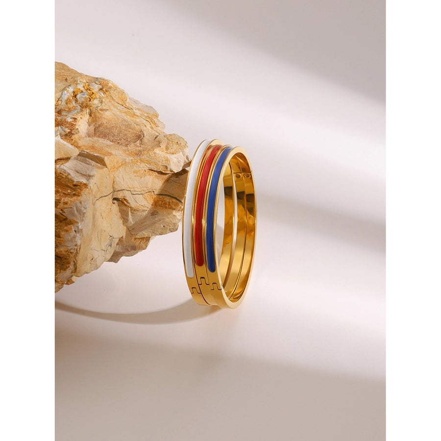 Simple Style Round 304 Stainless Steel Bangle In Bulk