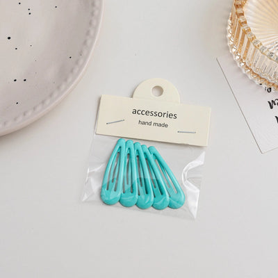 simple style solid color metal hollow out hair clip