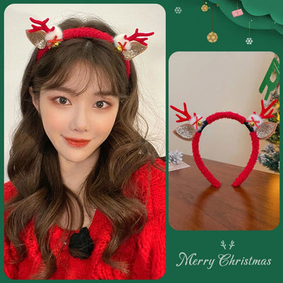 Christmas Cute Sweet Women's Antlers Imitation Antlers Flocking Hair Band