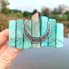 retro moon crystal plating hair clip 1 pair
