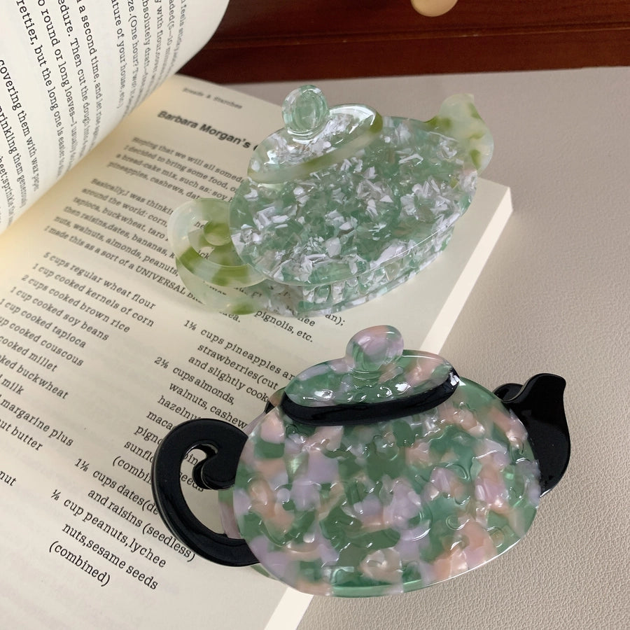 Women's Chinoiserie Teapot Acetic acid sheets Hair Claws