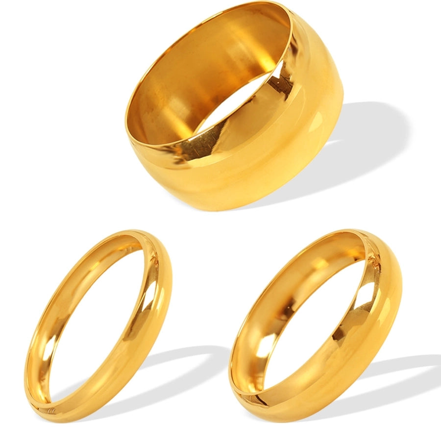 Simple Style Solid Color Titanium Steel Bangle In Bulk