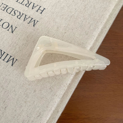 Women's Sweet Korean Style Triangle Plastic Handmade Hair Claws