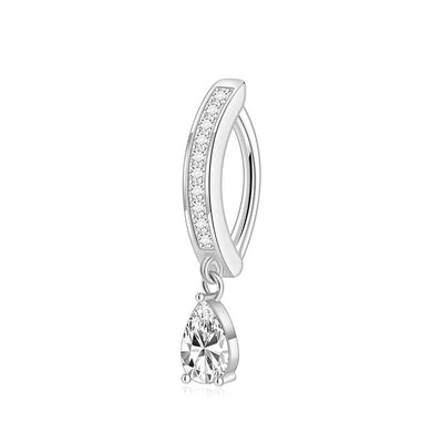 1 Piece 1 Set Belly Rings Simple Style Shiny Geometric 316L Stainless Steel  Copper Inlay Zircon