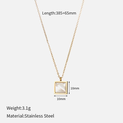 Jewelry Elegant Vintage Style Simple Style Geometric 304 Stainless Steel 18K Gold Plated Pendant Necklace