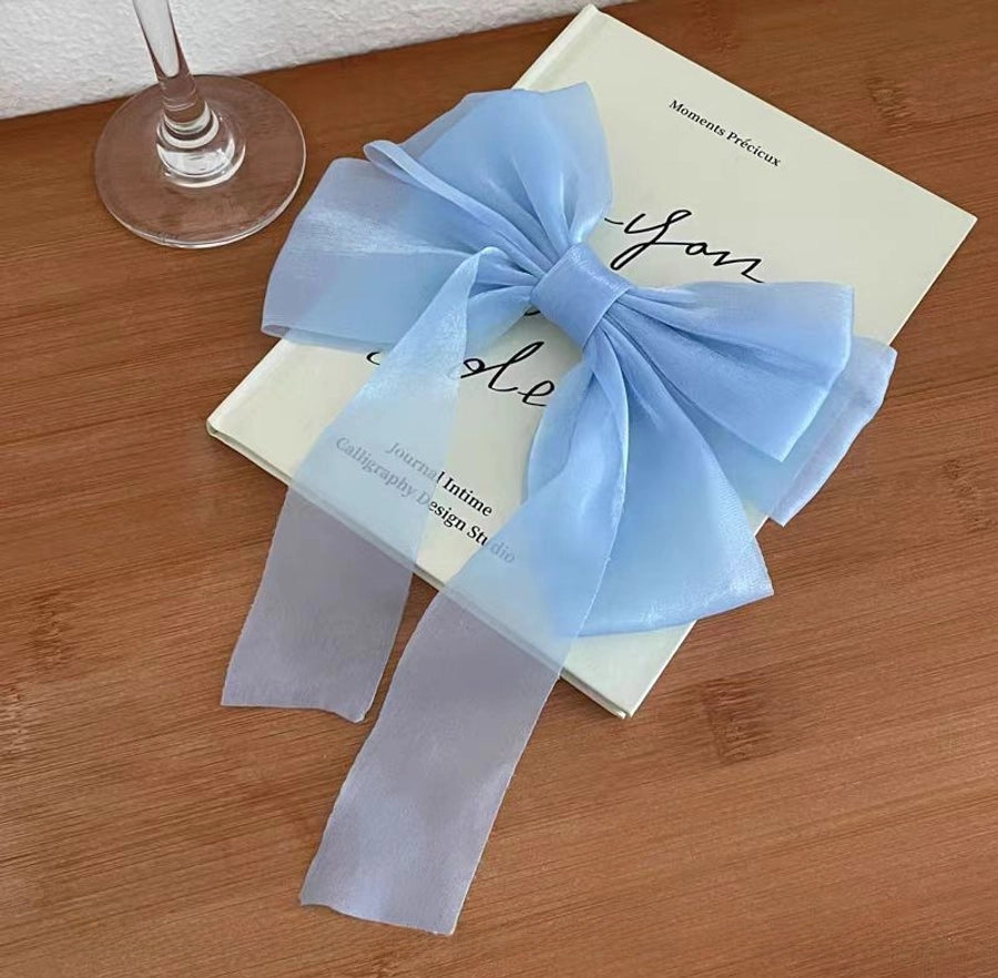 Big bow hair accessories hairpin for women  new high-grade spring clip back head hair clip headdress hairpin