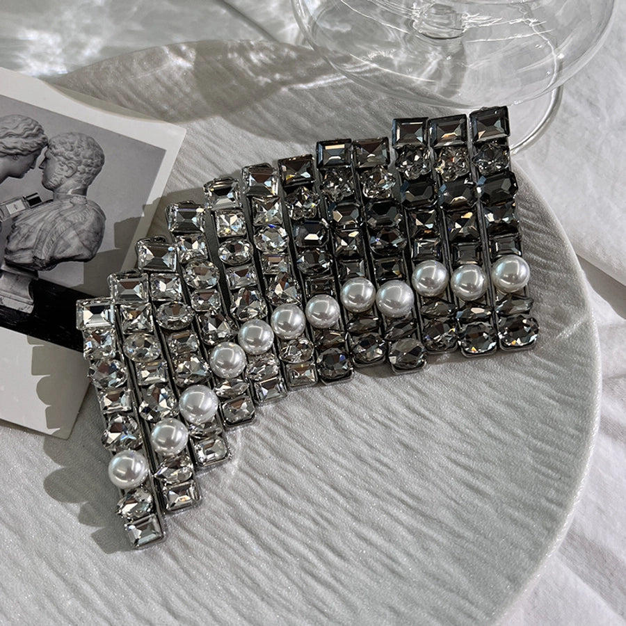 Women's Simple Style Round Alloy Inlay Zircon Hair Clip