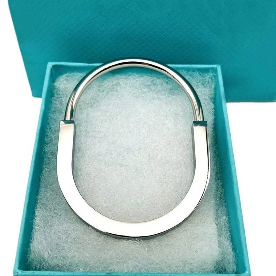 Elegant Simple Style Round Titanium Steel 18K Gold Plated Rhinestones Bangle In Bulk