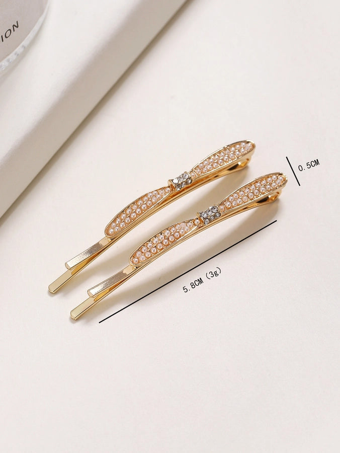 cute sweet solid color metal plating hair clip