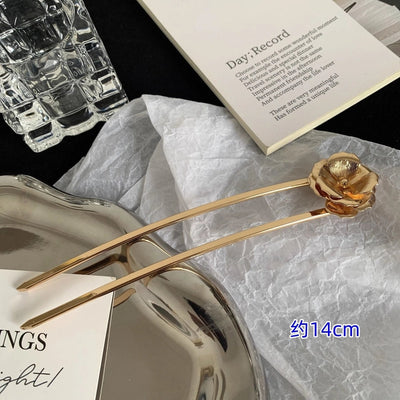 retro u shape metal plating hairpin