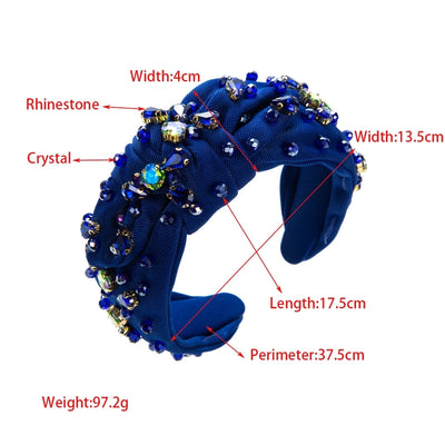 luxurious knot cloth rhinestone inlay rhinestones hair band