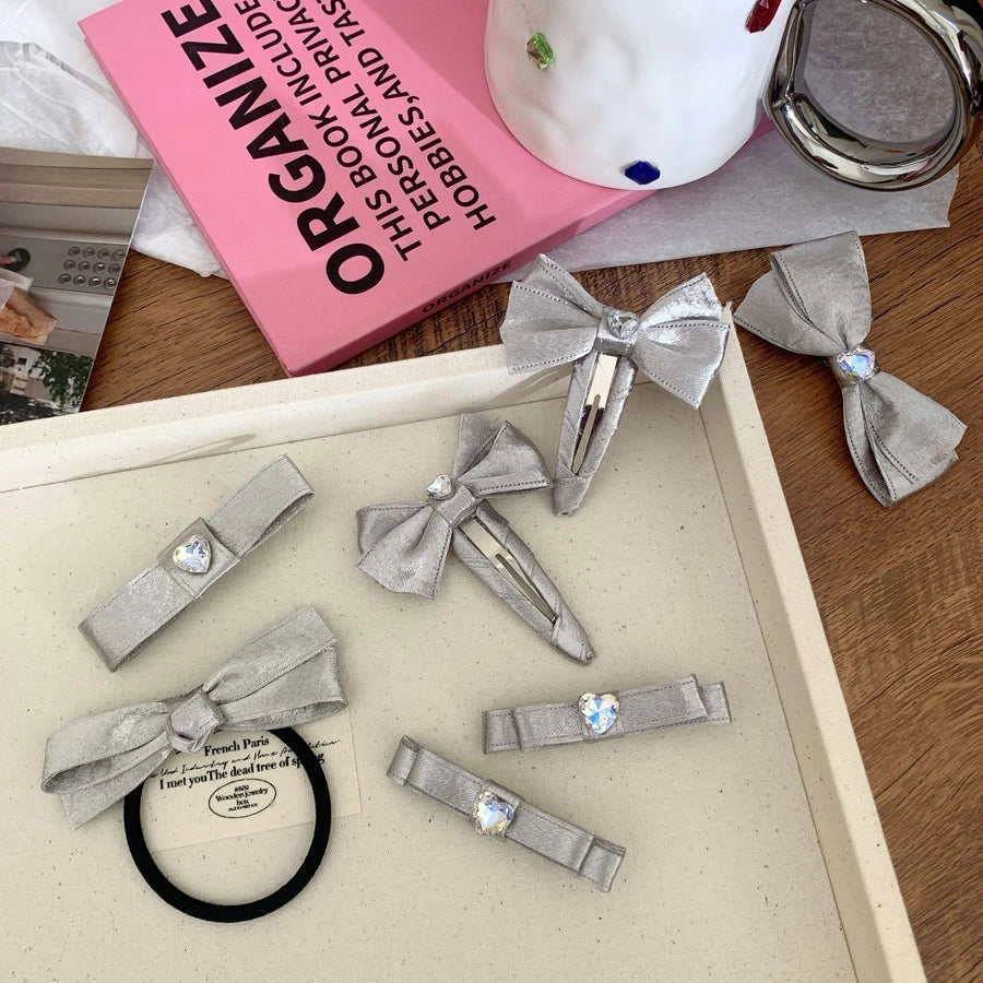 Women's Elegant Streetwear Bow Knot Leather Hair Clip Hair Tie