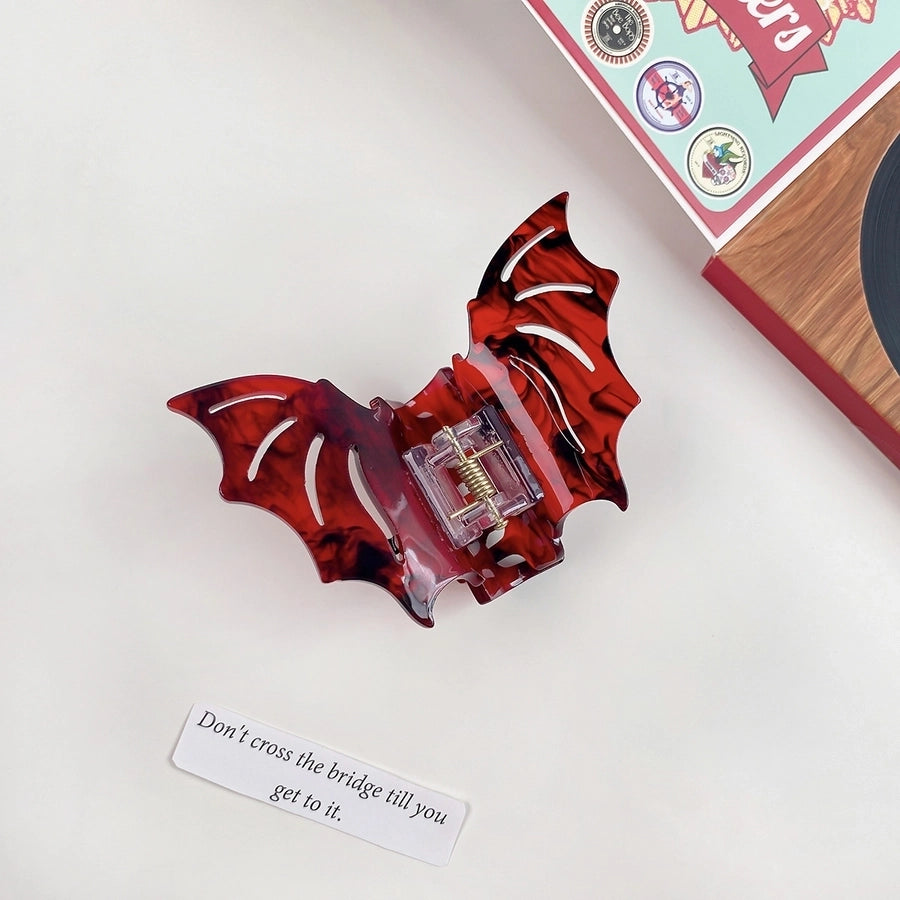 Halloween Funny Women's Bat Arylic Hollow Out Hair Claws