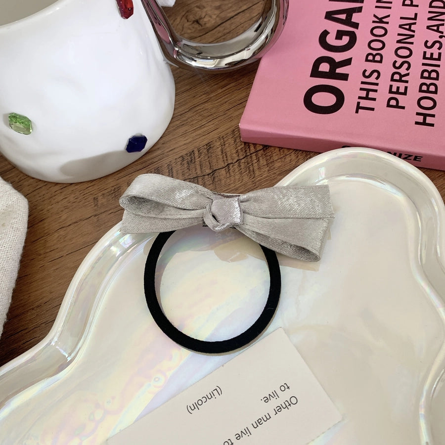 Women's Elegant Streetwear Bow Knot Leather Hair Clip Hair Tie