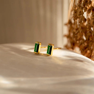 1 Pair Casual Vintage Style Classic Style Square Rectangle 304 Stainless Steel Birthstone Zircon Ear Studs