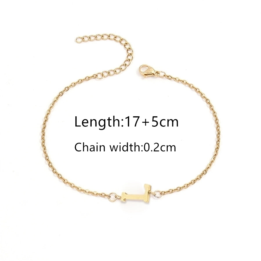 Simple Style Classic Style Letter 201 Stainless Steel 304 Stainless Steel Bracelets In Bulk