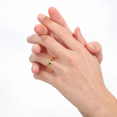 Jewelry Vintage Style Geometric 304 Stainless Steel 18K Gold Plated Rings