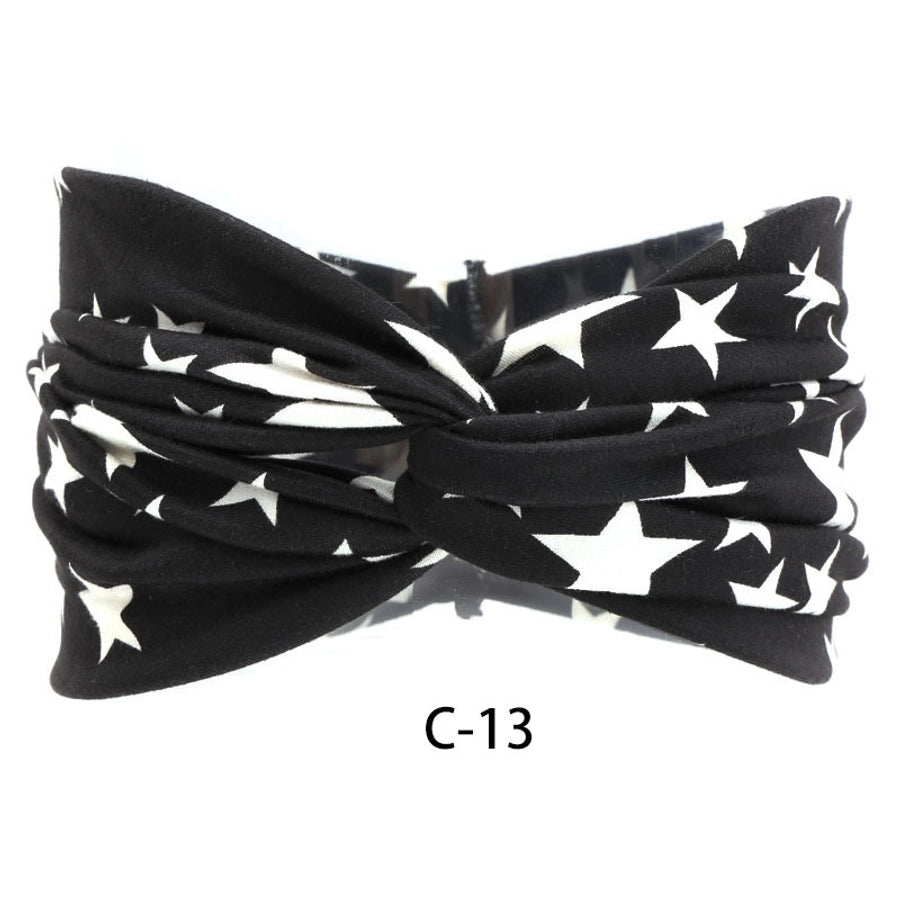 elegant streetwear plaid leopard cloth hair band