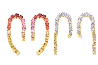 1 Pair Vintage Style Classic Style Geometric Plating Copper Zircon Drop Earrings