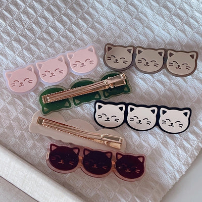 Women's Cartoon Style Cat Acetic acid sheets Hair Clip