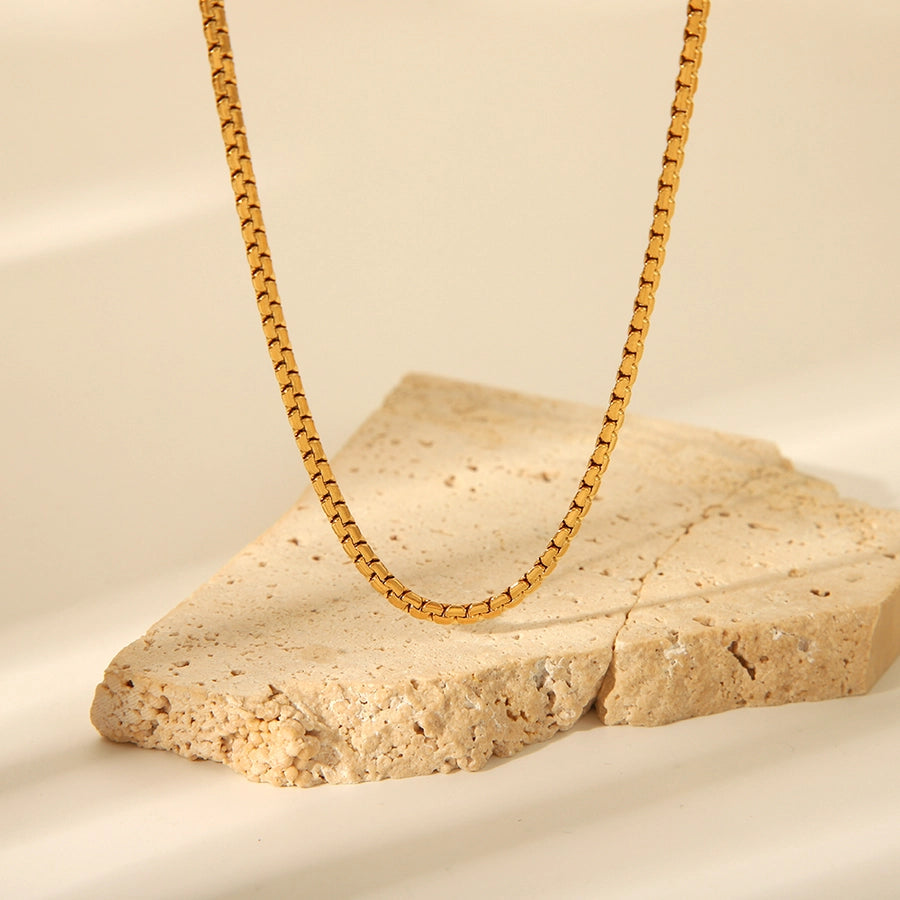 Jewelry IG Style Simple Style Geometric 201 Stainless Steel 18K Gold Plated Necklace