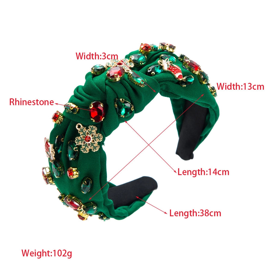 hot sale hot Christmas headband middle knotted hand-stitched Christmas tree snowflake headband Baroque headband
