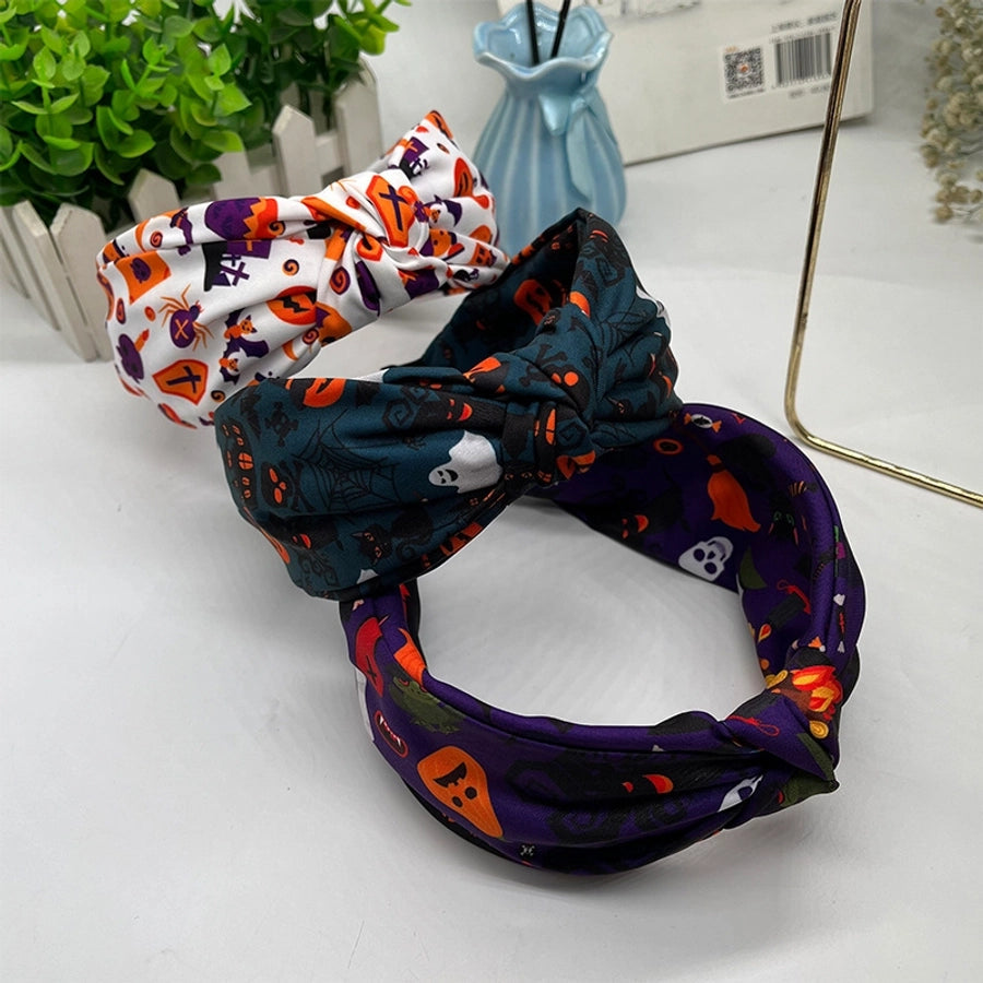 funny halloween pattern pumpkin spider polyester hair band