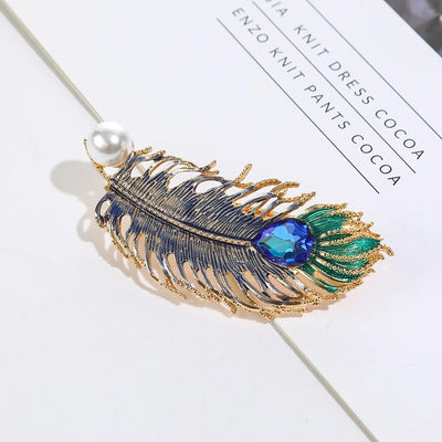 Women's Simple Style Classic Style Feather Zinc alloy Inlay Rhinestones Hair Clip