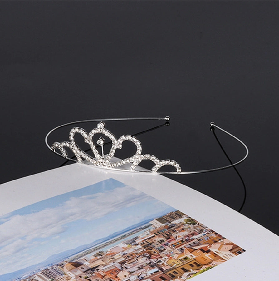 fashion claw chain welding rhinestone hairband Crown wedding bride headdress hair accessories performance birthday crown