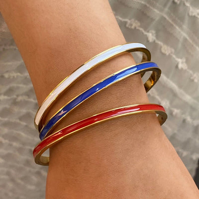 Simple Style Round 304 Stainless Steel Bangle In Bulk