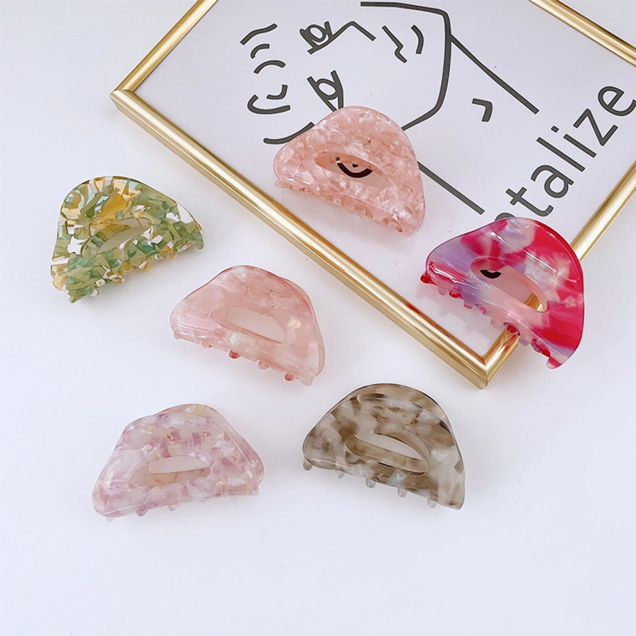 fashion tortoiseshell hollow semicircle hair clip simple hairpin