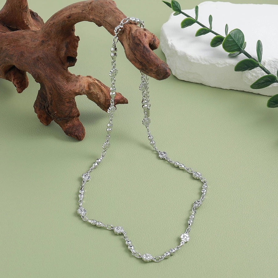 Jewelry Sweet Simple Style Flower 304 Stainless Steel Necklace