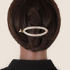 women's simple style solid color alloy plating hair clip