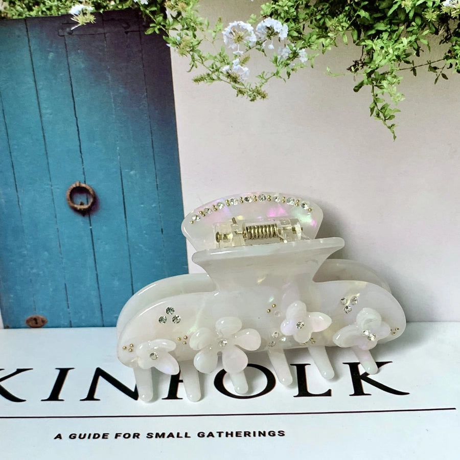 original design flower butterfly acetic acid sheets diamond hair claws