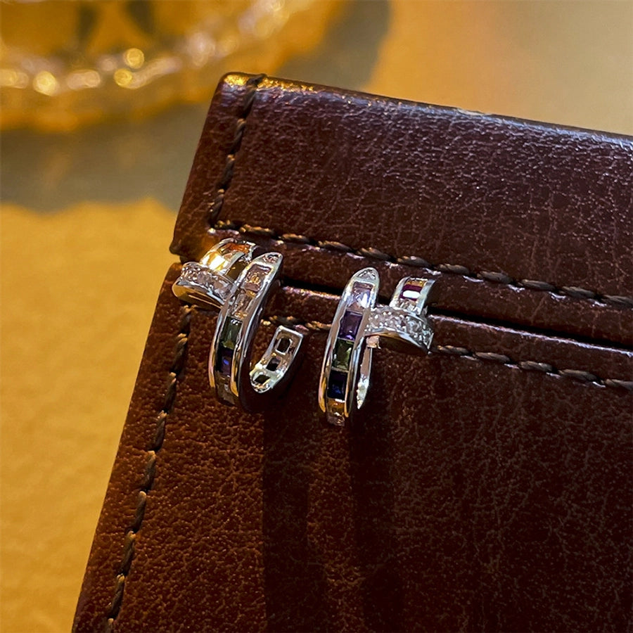 1 Pair Simple Style Classic Style Geometric Copper Ear Studs