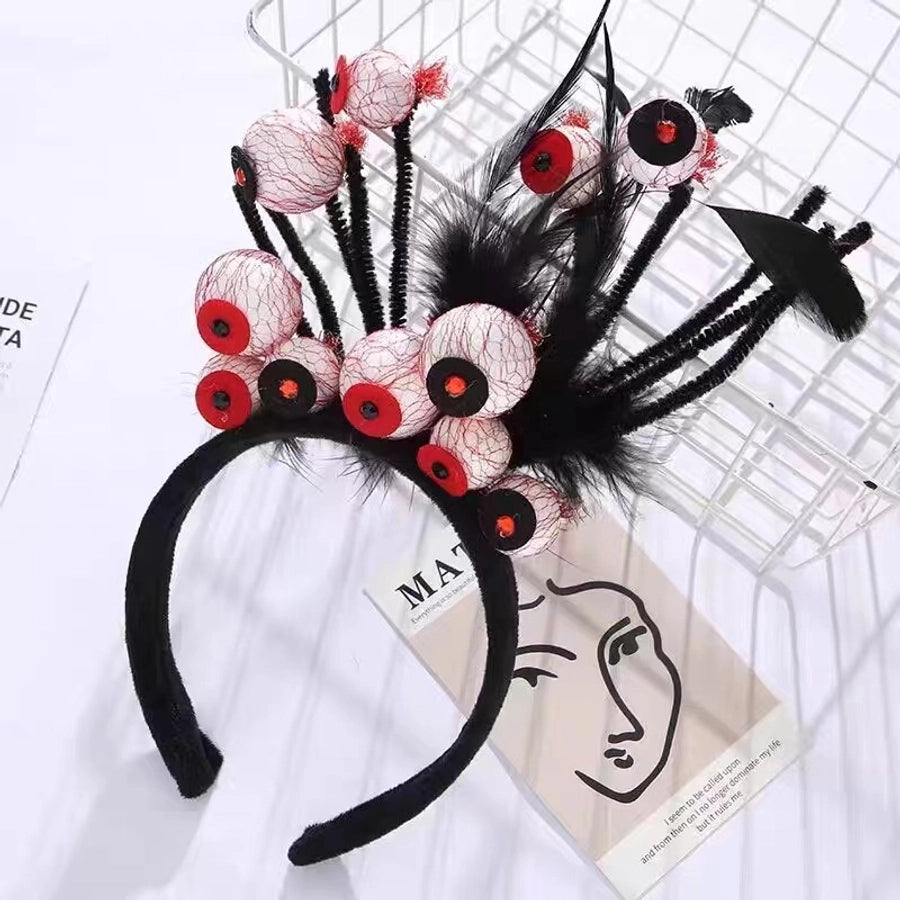 Women's Hip-Hop Funny Halloween Pattern Mixing Lace Hair Band