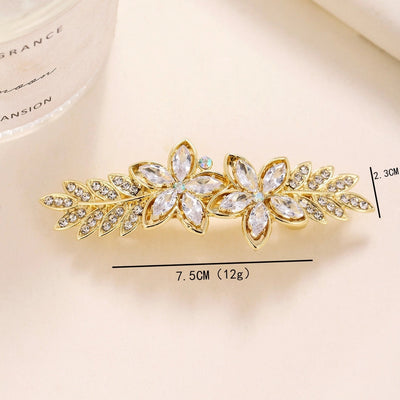 Women's Simple Style Classic Style Flower Alloy Inlay Zircon Hair Clip