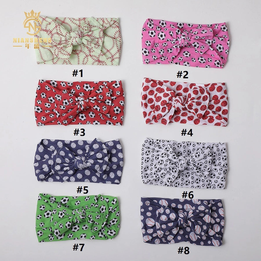 New  children's headdress jacquard soft hair tie bow hair band baby newborn headband baby hair band