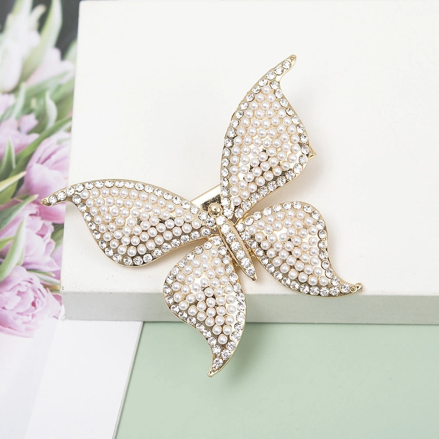 women's simple style butterfly metal plating hair clip