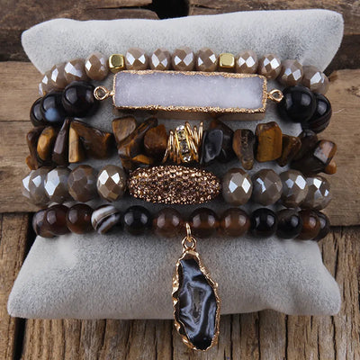 Vacation Geometric natural stone Beaded Chain Bracelets In Bulk