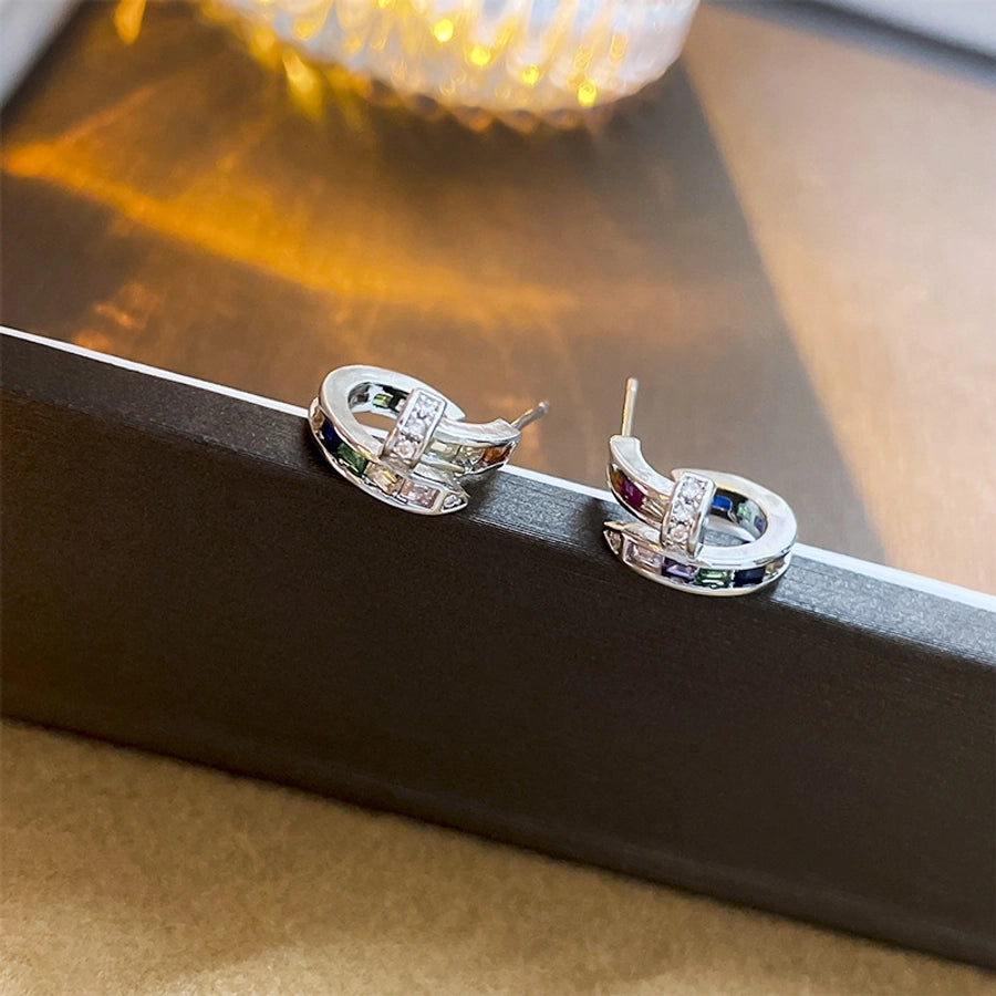 1 Pair Simple Style Classic Style Geometric Copper Ear Studs